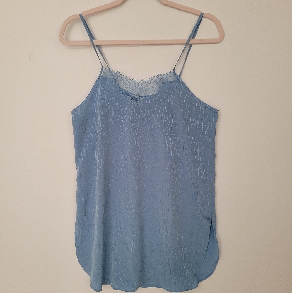 VTG JAYRE CALIFORNIA  Slip Dress Lace Blue Size M Y2K